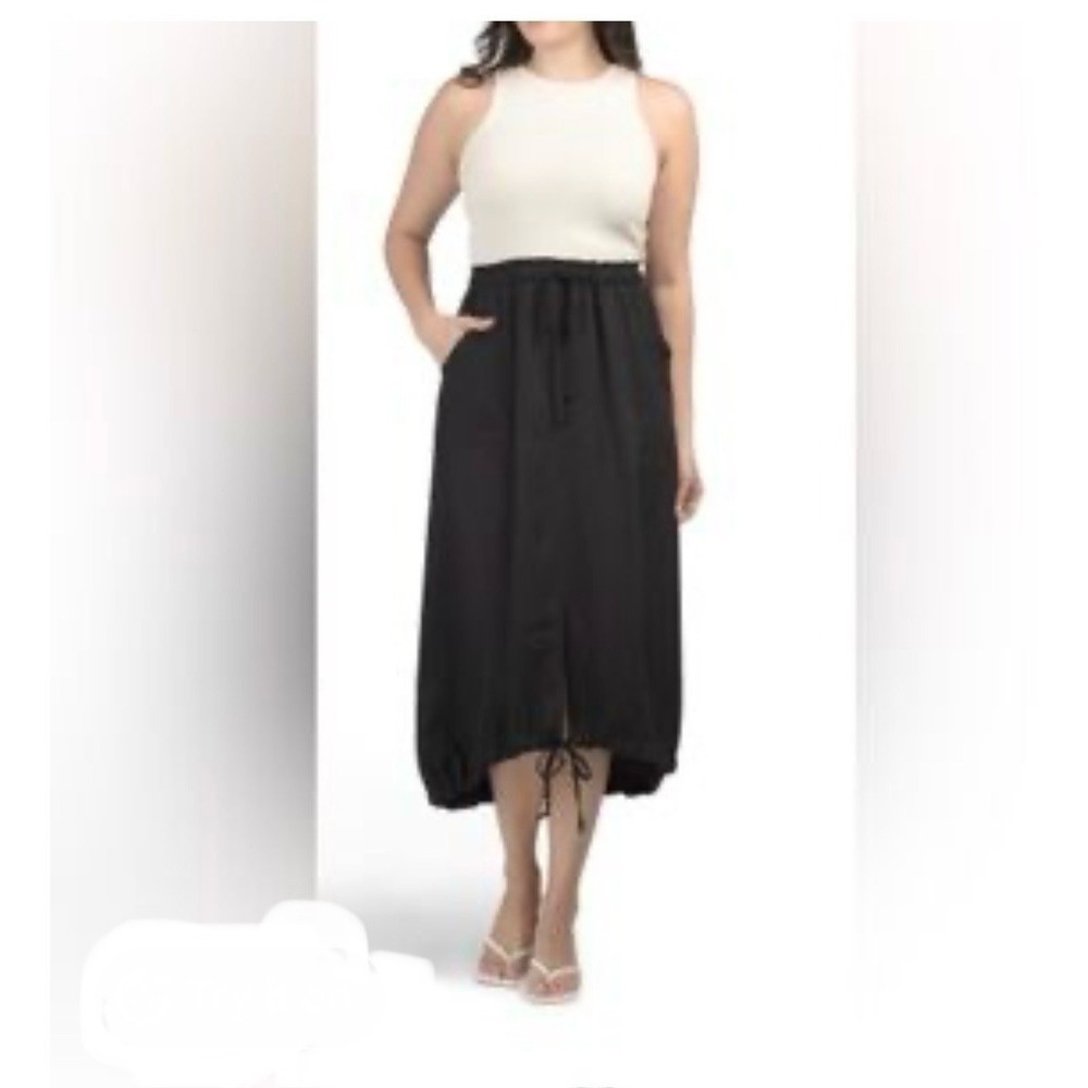 Melloday Women's Dress Ivory Black Sleeveless Sz Medium‎ New